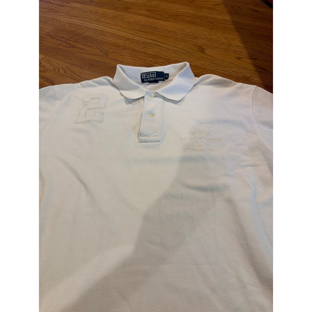 Polo Ralph Lauren Yacht Club Polo Shirt Men’s Medium White Embroidered Custom